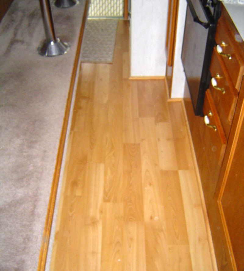 New Wood Like Floor In Truck Camper