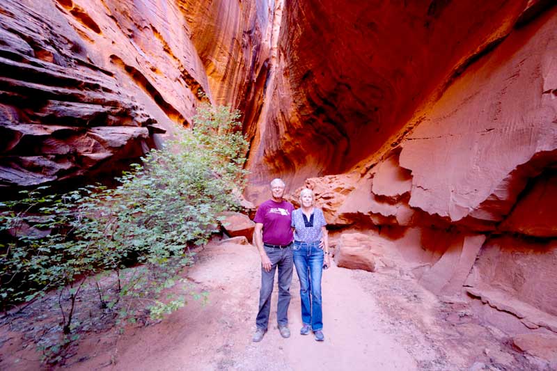 Slot Canyon Along The Burr Trail