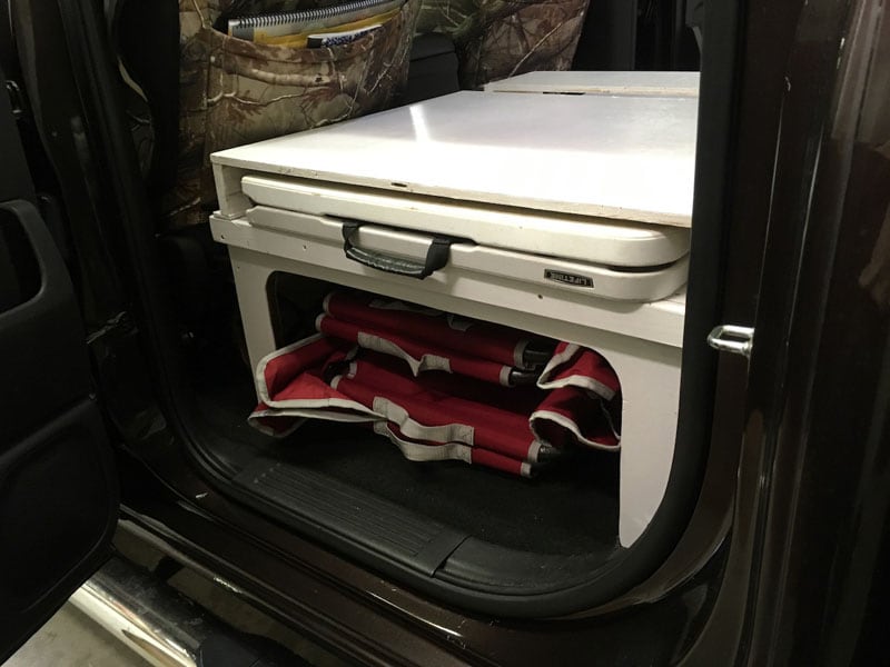 Back Seat Platform Table Storage