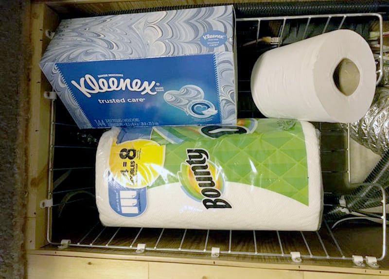 Easy Step Cabover Storage Tissues Paper Towels