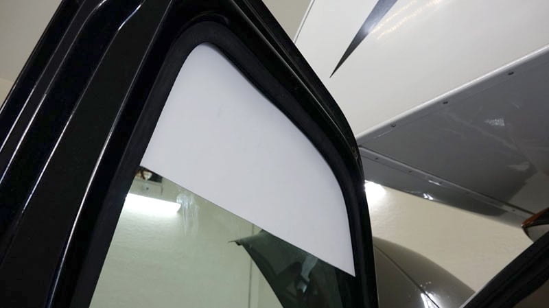 Easy Truck Door Sunshade Partially Down