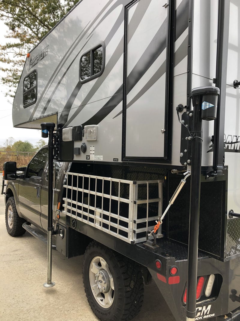 Flatbed Truck Security Cage Using ATV Ramps