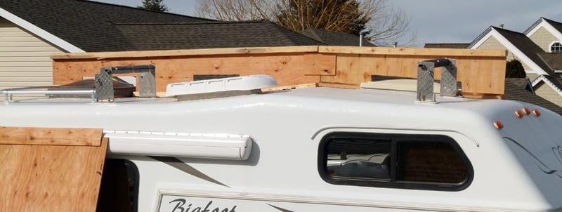 Protective Wood Roof Cover When Winterizing Campers