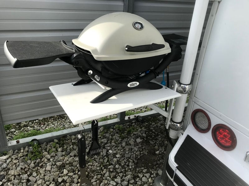 Weber Q1200 Grill Mount Swings Out