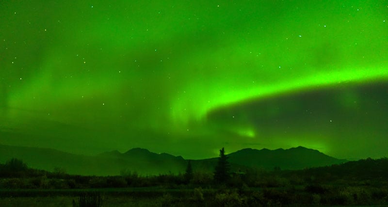 Alaska Range Aurora Borealis