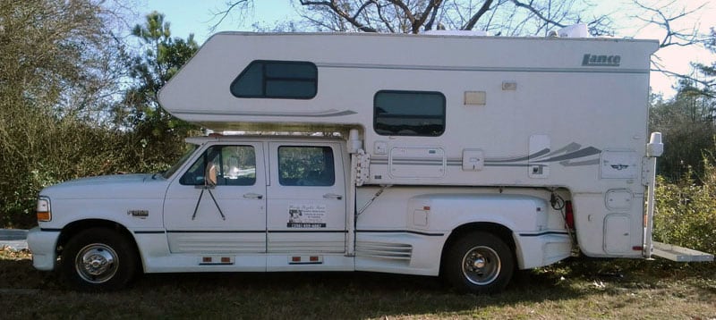 Lance 1061 On Truck With Fins