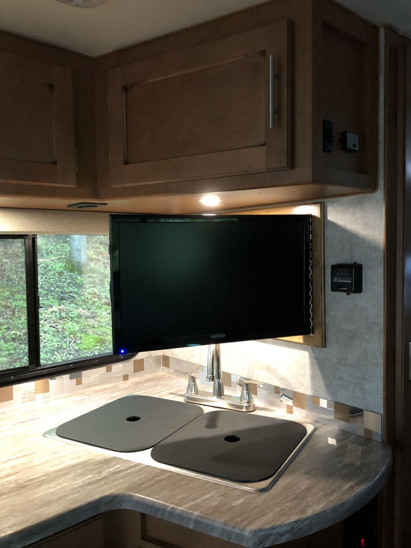12V Flush Mount TV Swung Out