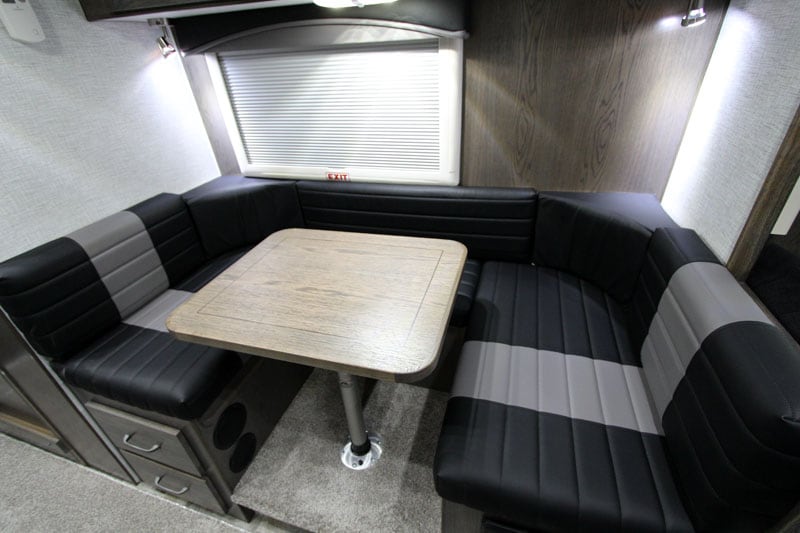 Black And Steel Grey Ushape Dinette