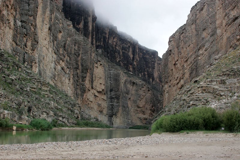 Big Bend Foggy Canyon