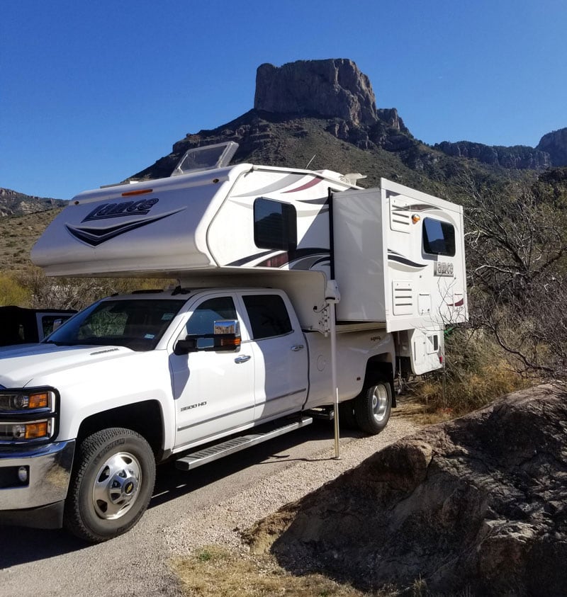 Chisos Basin Campground With Casa Grande In The Background