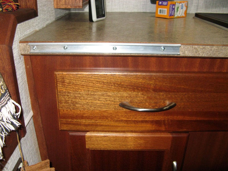 Kitchen Counter Extension Bracket attached to counter