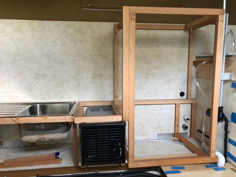 Shell Camper Framing For Drawers