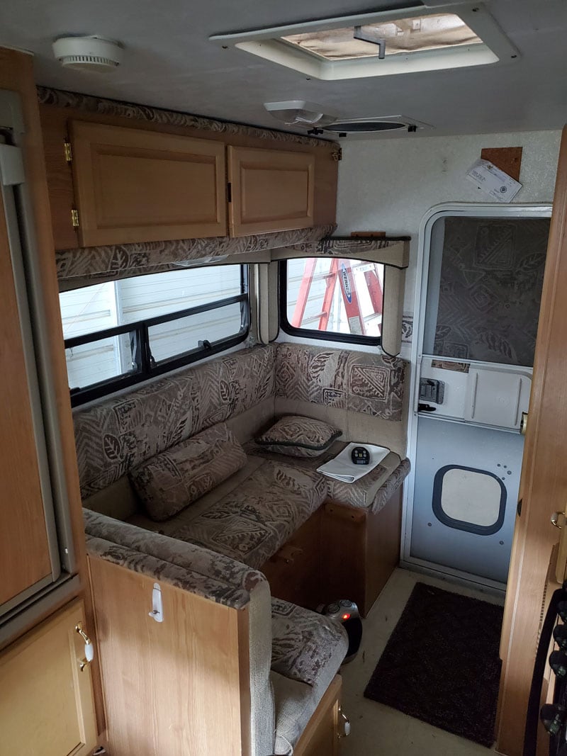 Bunk Above Camper Dinette Taken Out