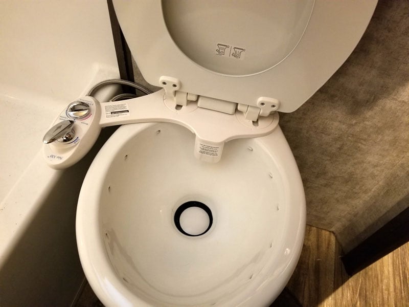 Ceramic Toilet And Bidet In Camper