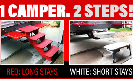 Two step solutions for a truck camper