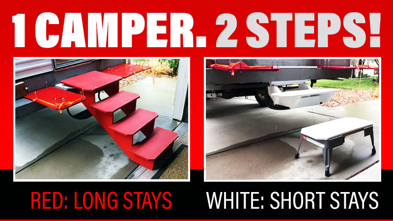 Two step solutions for a truck camper