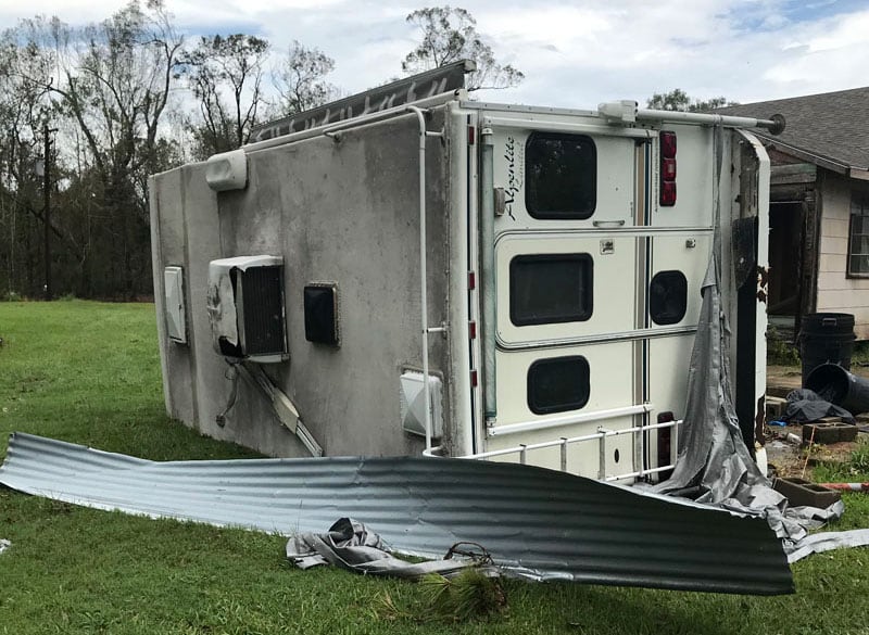 Alpenlite Camper Fell Over During Hurricane Laura