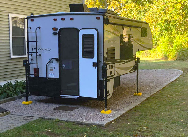 Camper storage spot at home