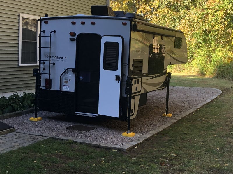 Camper On New RV Pad Area