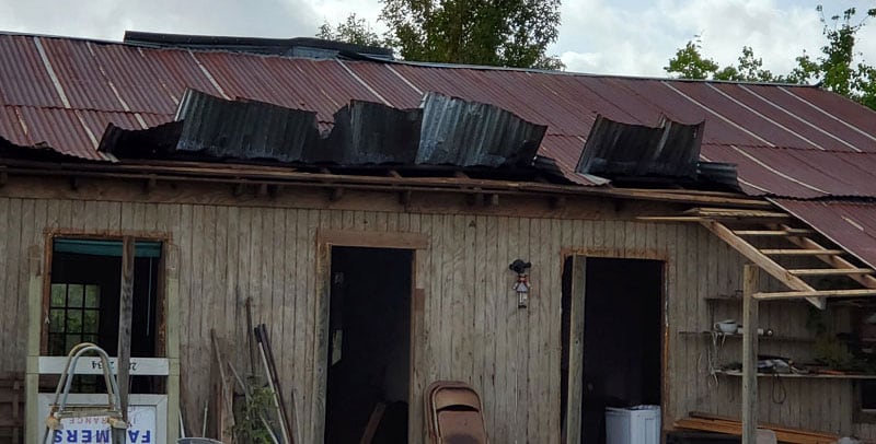 Neighbor's Roof Tropical Storm Laura