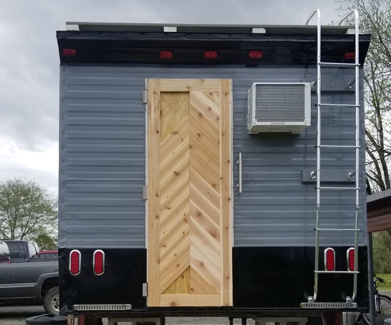 New Back Cedar Door Vintage Camper