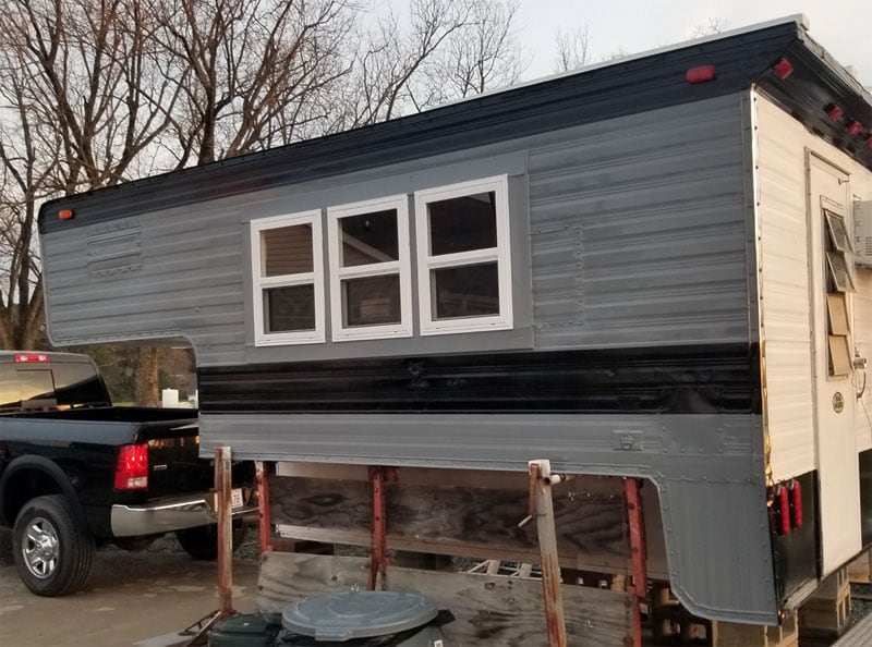 Siding Painted On Retro Vintage Camper