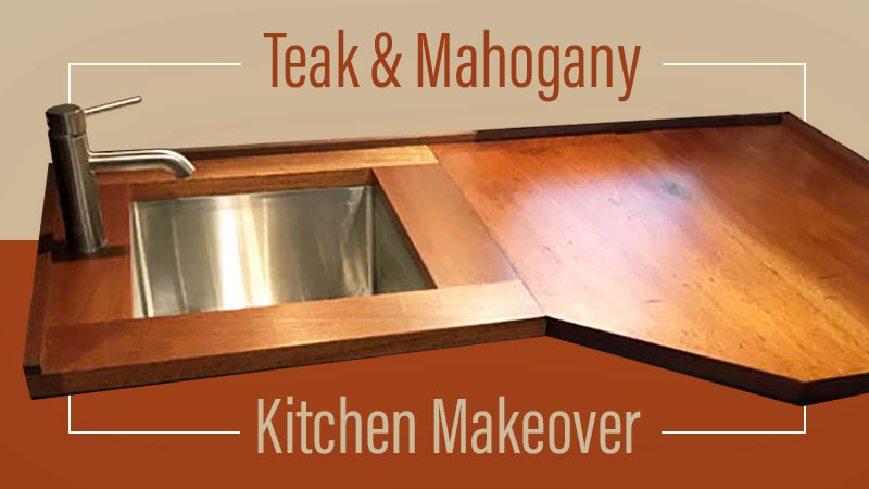 Teak and Mahogany Camper Kitchen Makeover