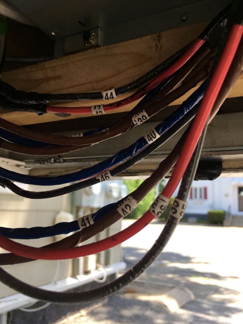 all 12 wires with their identifying numbers