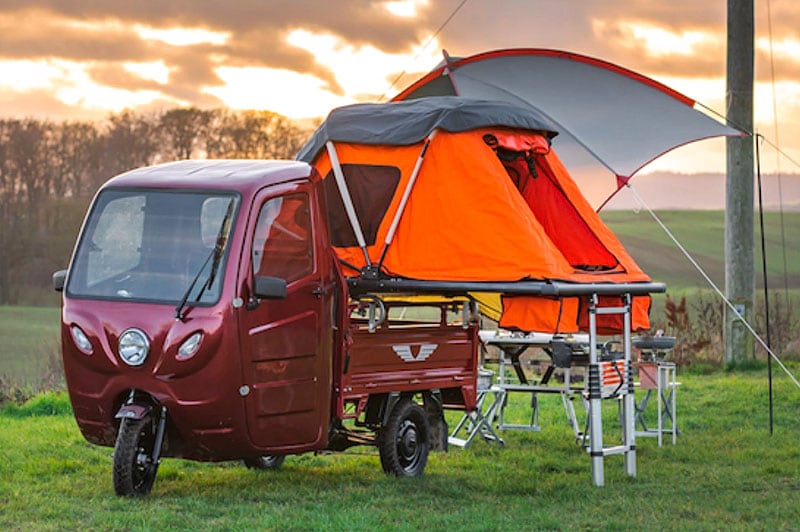 Electric Frog Camper Set Up Camp