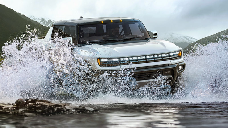 Hummer EV In Water