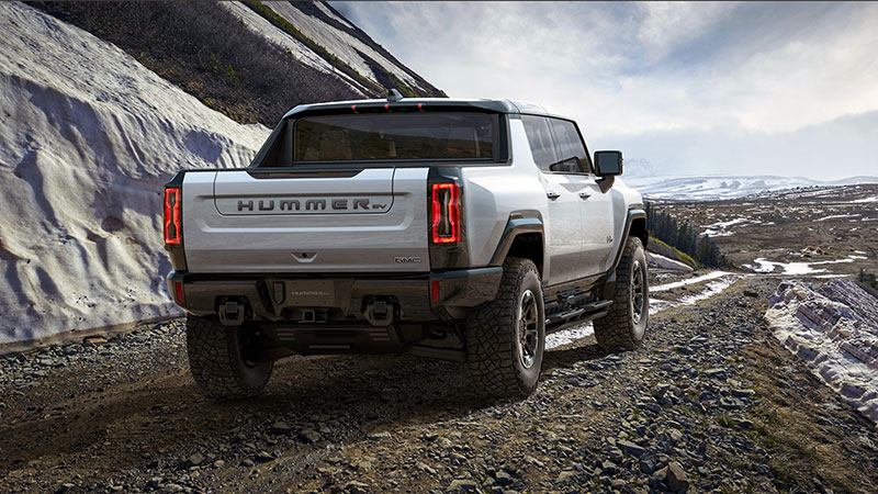 Hummer EV Truck Climbs Mountain Trail