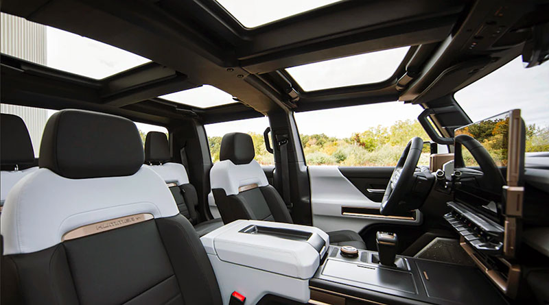 Hummer RV Interior Roof Open