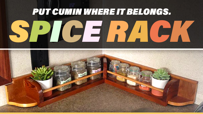 RV Corner Spice Rack