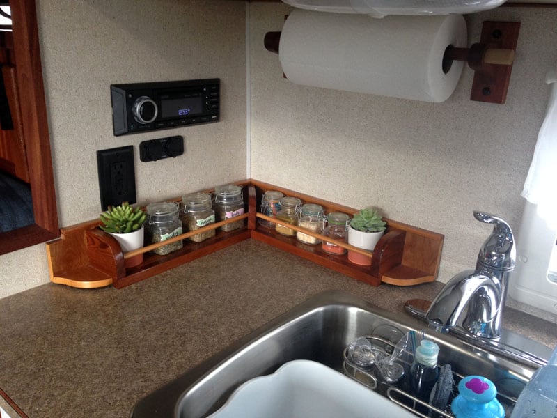 Spice Rack in Northern Lite camper