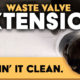 Rv waste valve extension solution