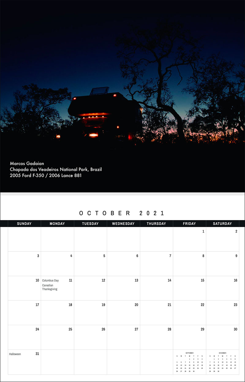 2021 TCM Calendar 10 October