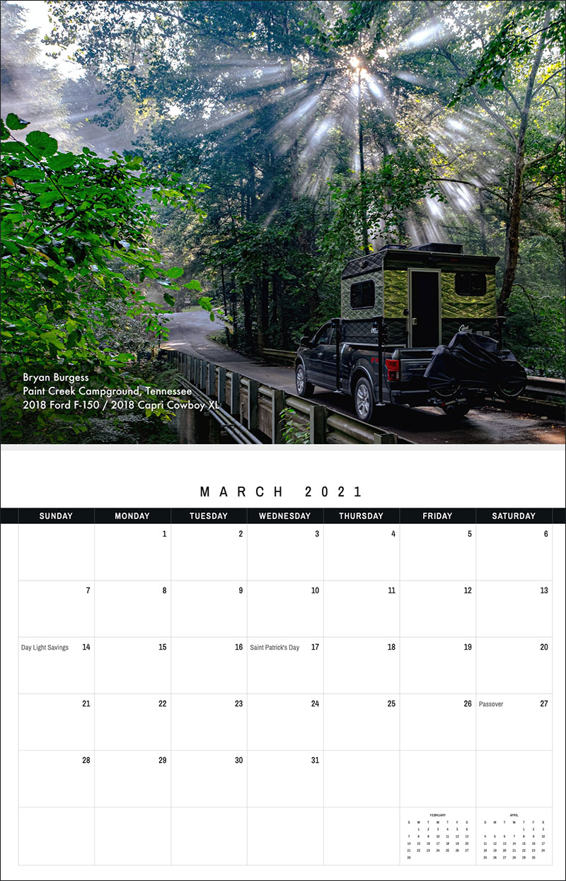 2021 TCM Calendar 3 March