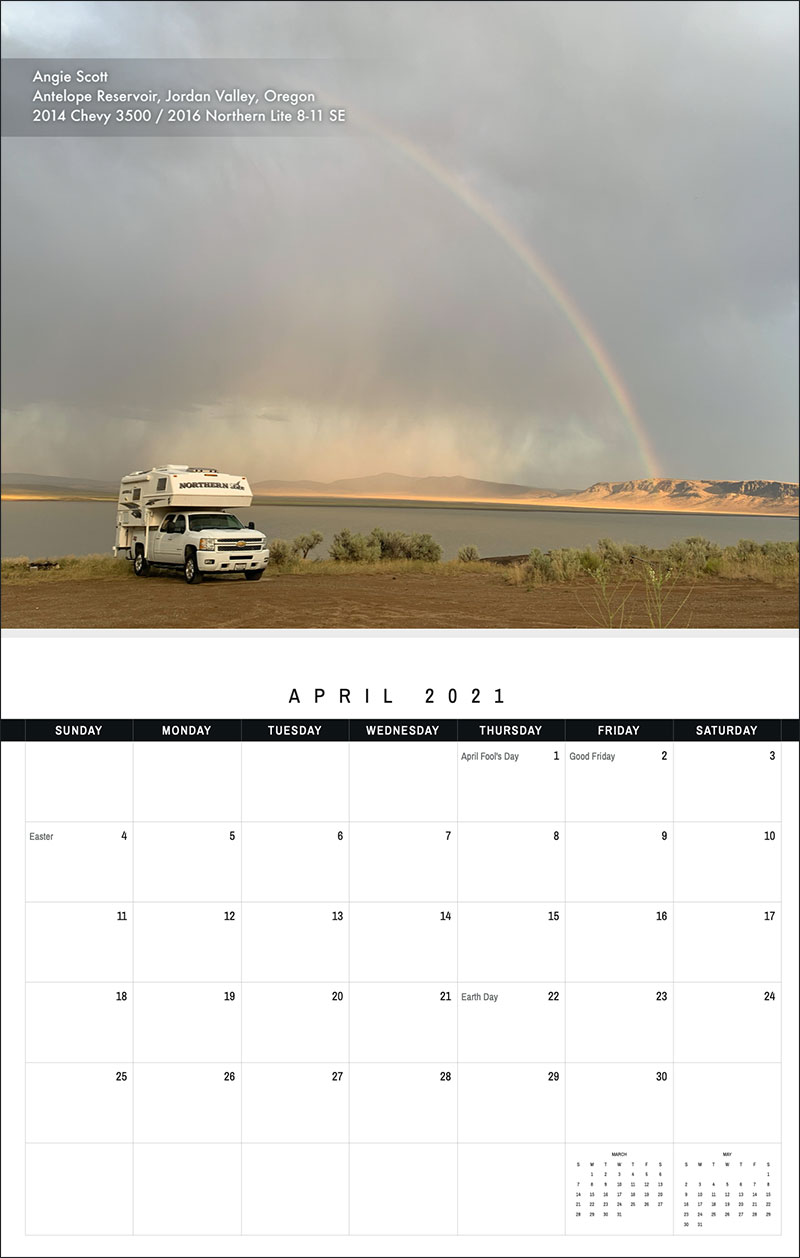 2021 TCM Calendar 4 April