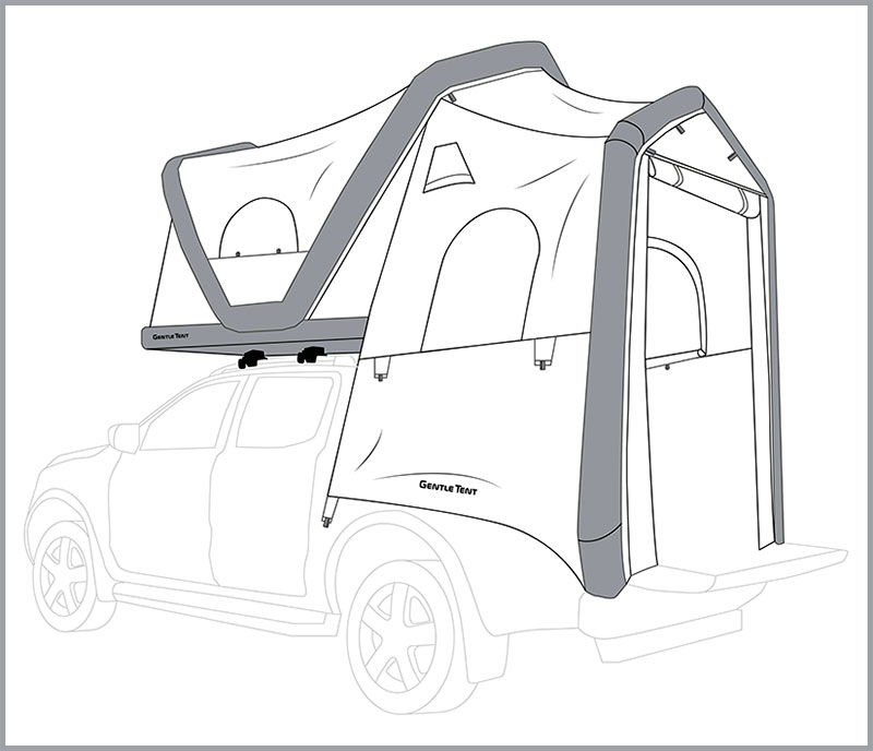 Mitsubishi Inflatable Camper Drawing