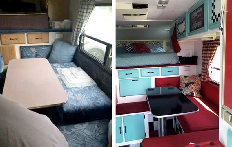 Before And After Main Area Camper