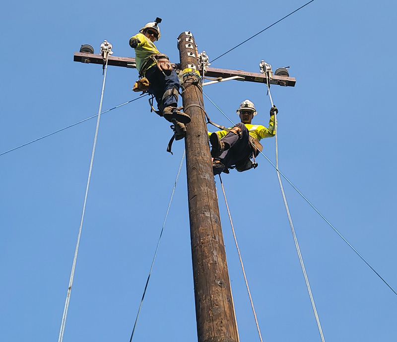 Buddy Cam Working An Electrical Pole