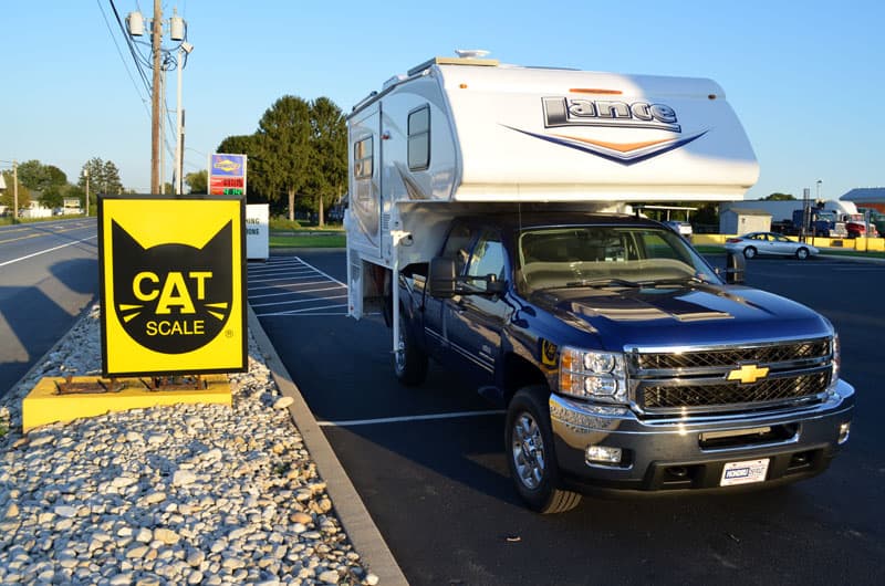 Taking the CAT Scale Truck Camper Challenge