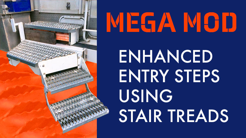 Enhanced Camper Steps with Stair Treads