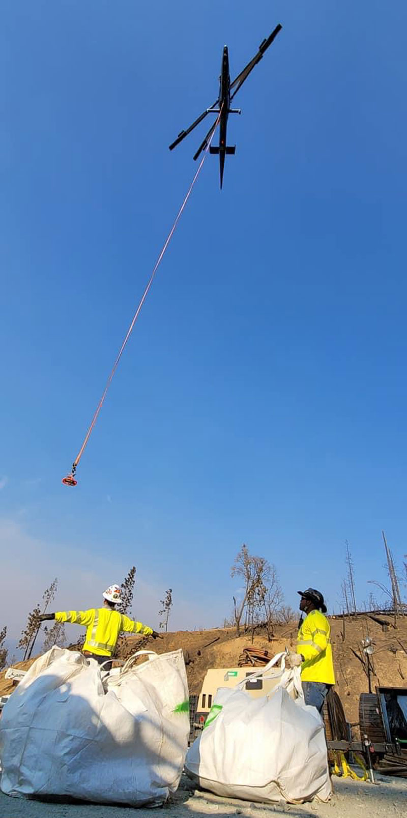 Flying In Helicopter To Pick Up Tools