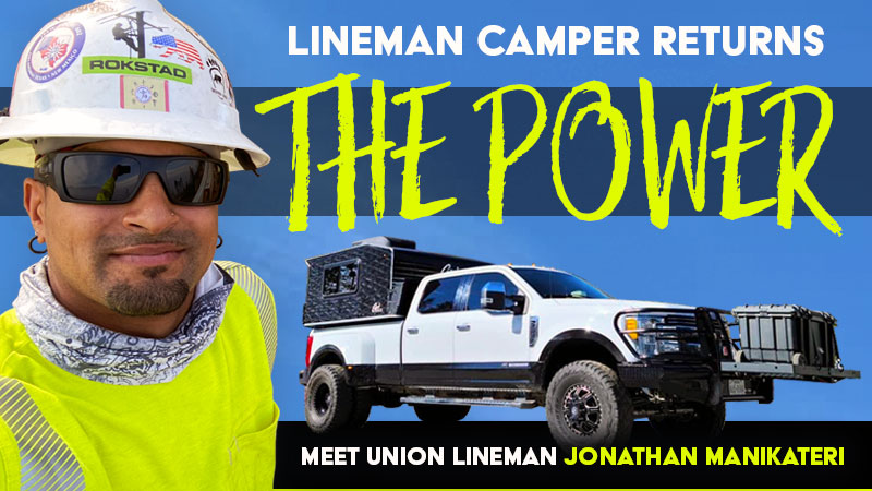 Lineman Worker Returns Power