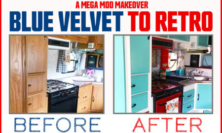 Camper Makeover Blue Velvet to Retro