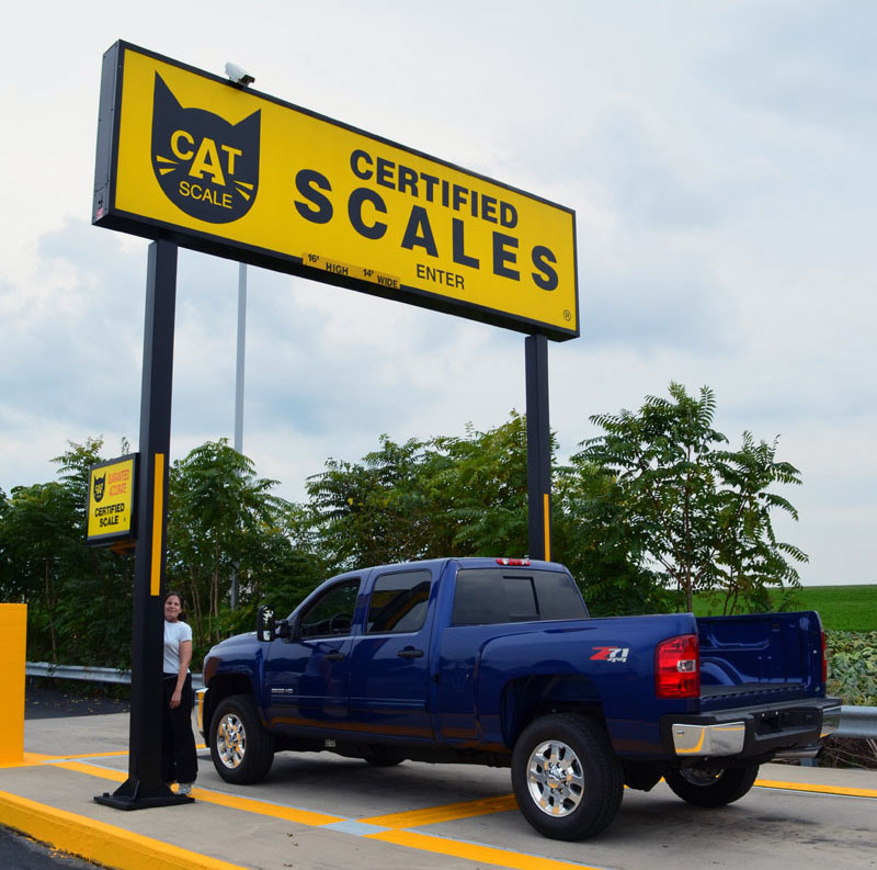 Truck Being Weighed At CAT Scale