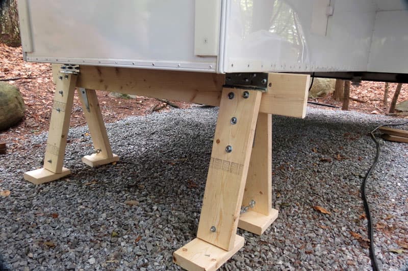 Camper Sawhorse Support Modification