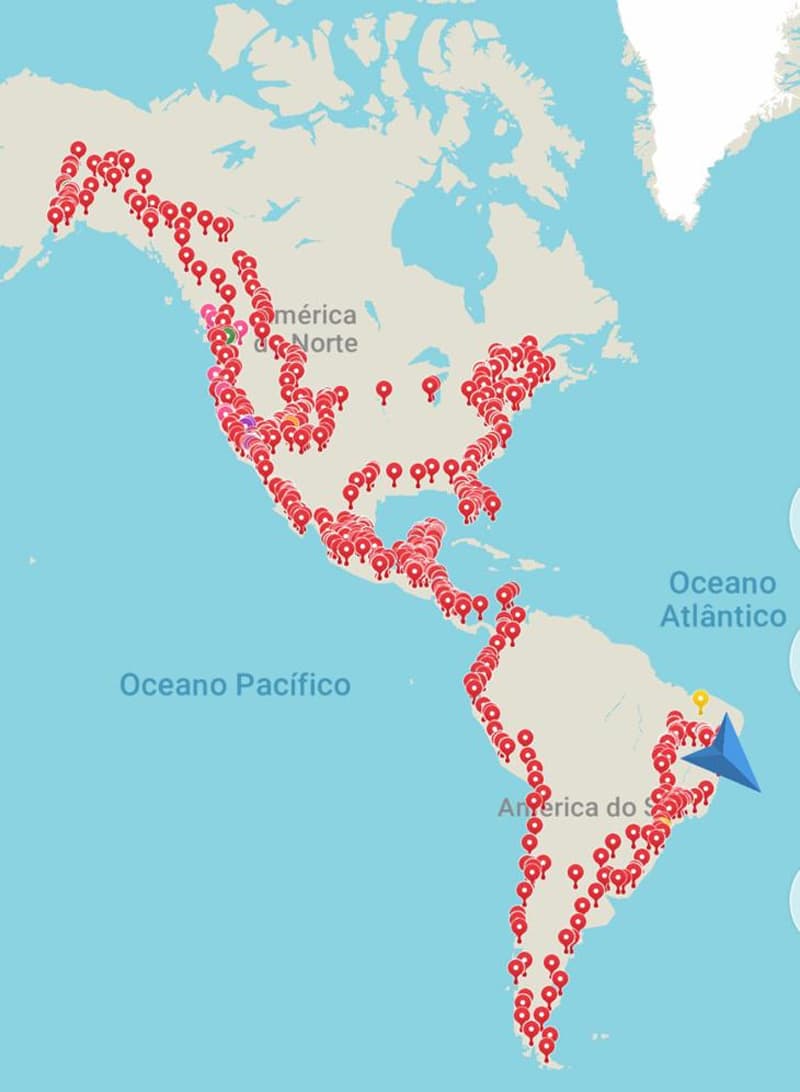 Map Of North And South America Destinations