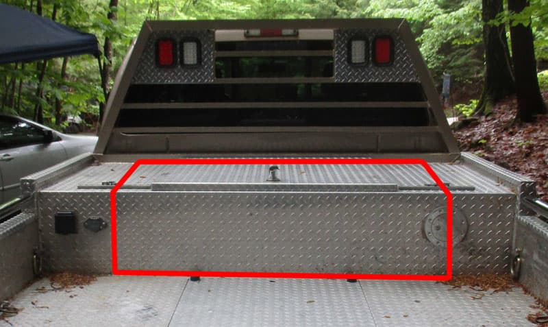 Truck Bed Cut Lines Marked